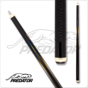 Predator 8-Point Sneaky Pete Pool Cue - Black/Curly/Blue - Elephant Pattern Leather Wrap