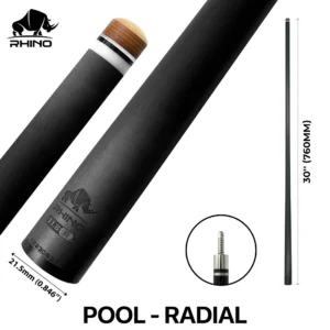 Rhino - 30" / Radial (3/8-8) Carbon Pool Cue Single Shaft