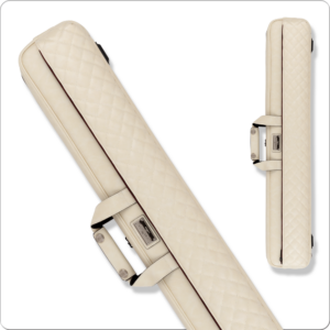 Lizard Vibrant Series LXVCOCO 3x4 Soft Pool Cue Case - Cream Vinyl with Red Interior