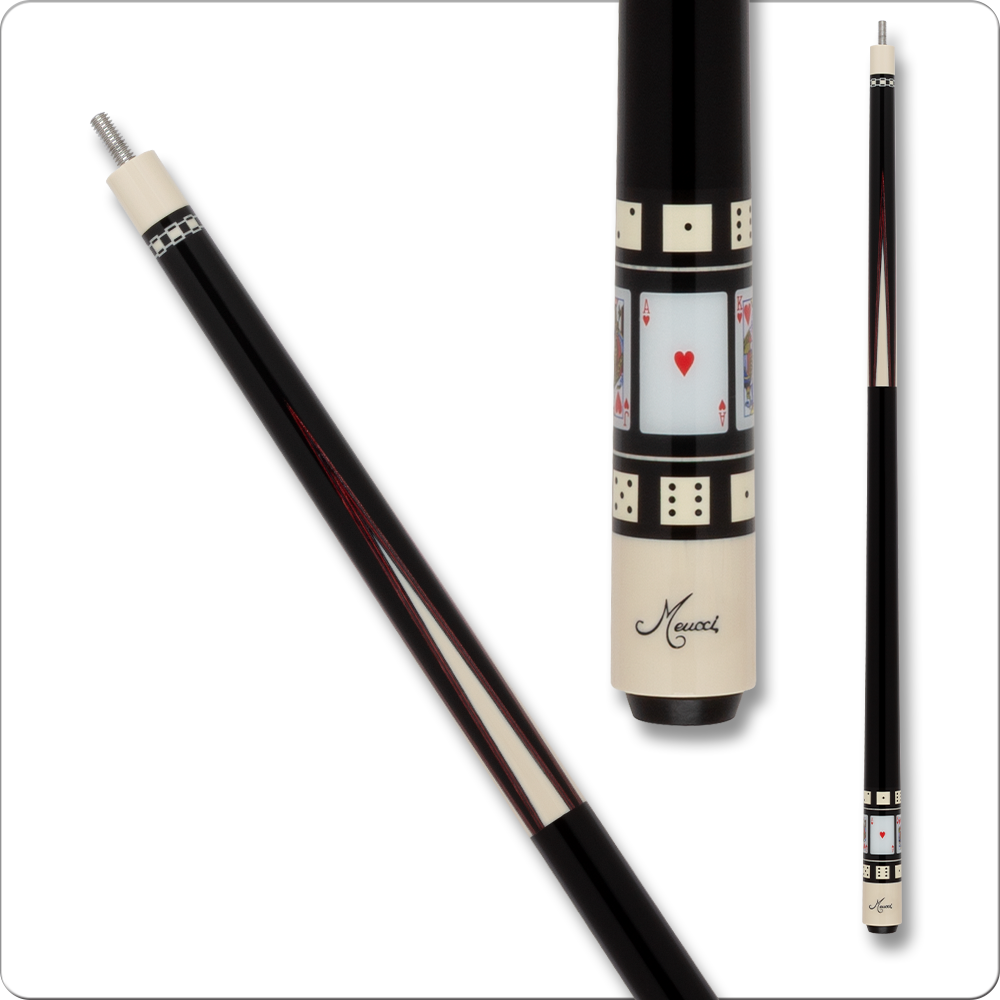 Meucci MEHOF04-HEARTS Pool Cue