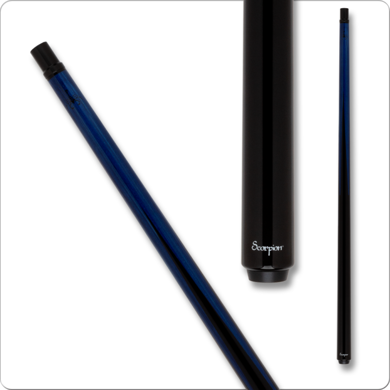 Scorpion SCO122 Sneaky Pete pool cue, blue, no wrap billiard cue