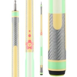 Poison Candy Pool Cue with Carbon Fiber Shaft - Green/Yellow
