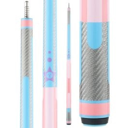 Poison Candy Pool Cue with Carbon Fiber Shaft - Pink/Light Blue