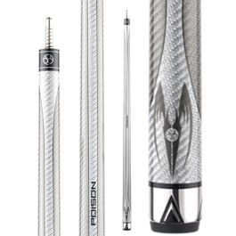 Poison Maelith Pool Cue with Carbon Fiber Shaft - Dark/Light Grey