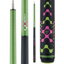 Poison VX Break Cue with Venom Carbon Fiber Shaft - Green/Pink