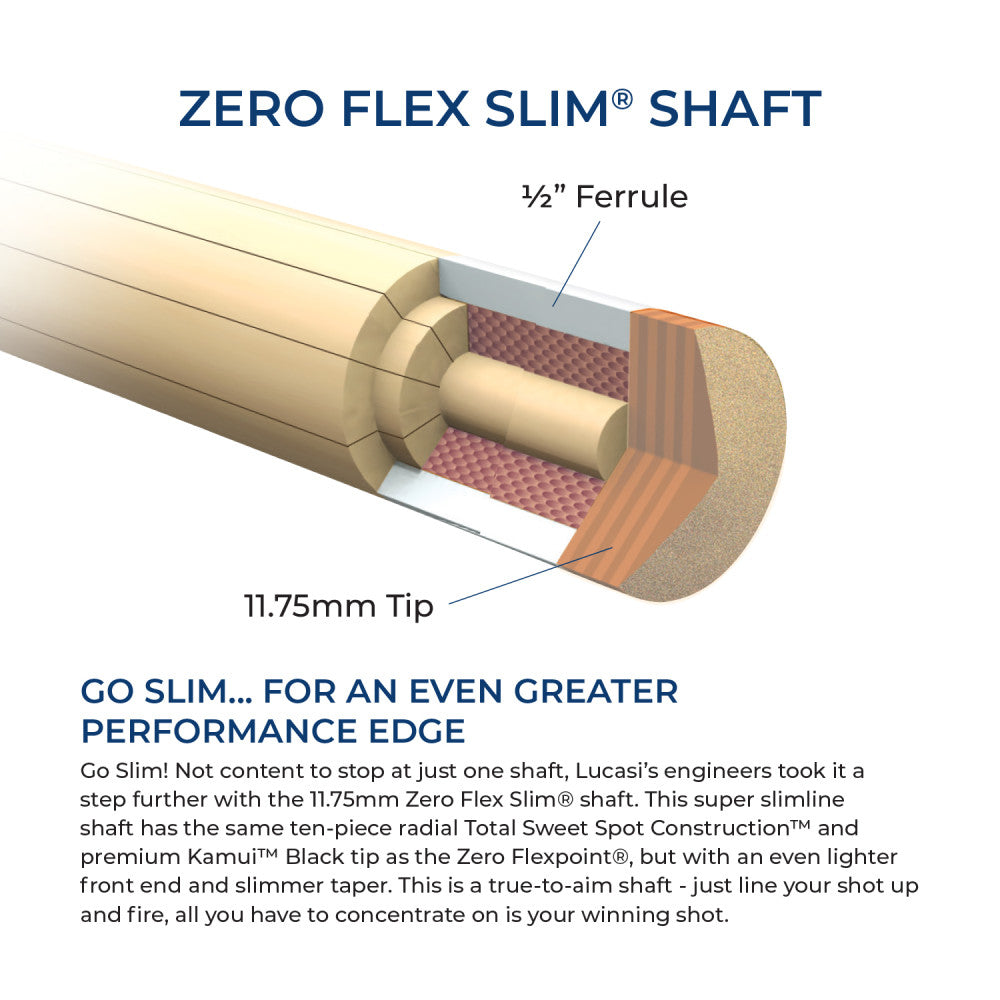 Lucasi Hybrid Zero Flex Slim 11.75mm Uni-Loc 10-Splice Shaft - Image 3