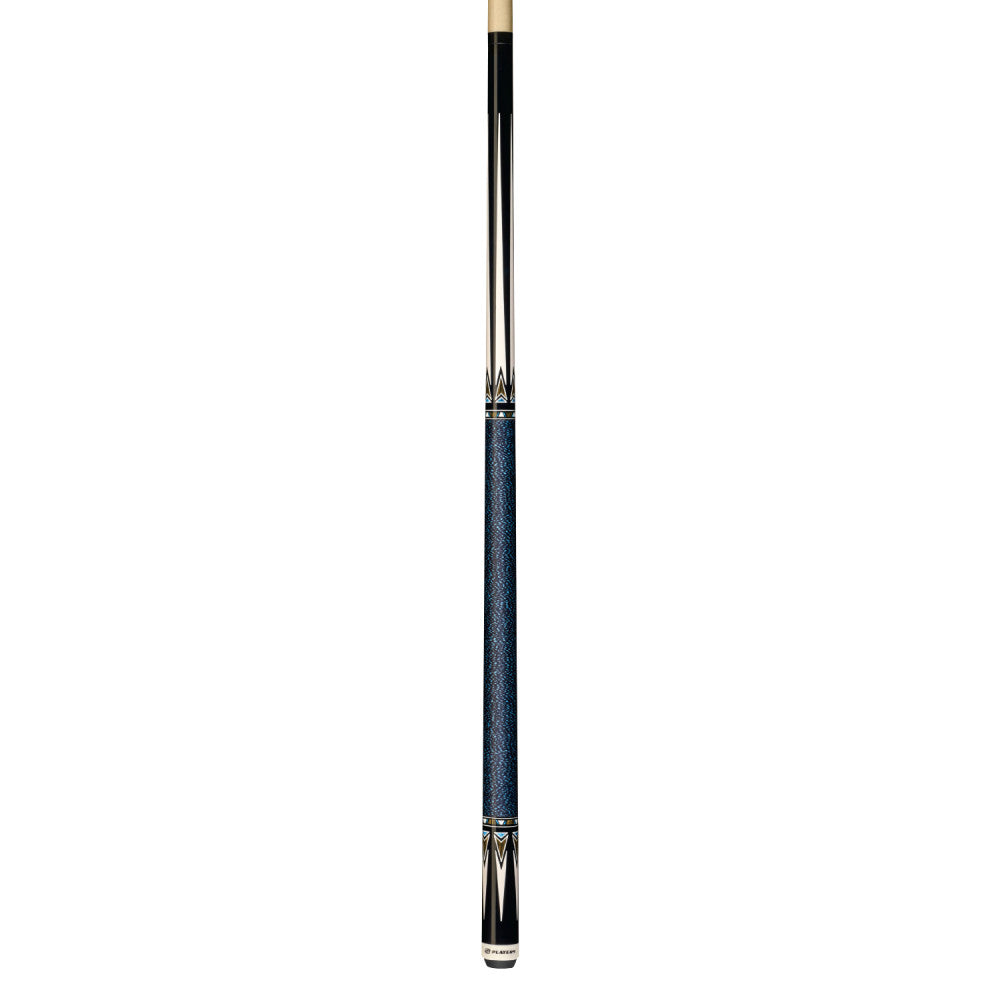 Players Black & Bocote Cue with Blue/Black Linen Wrap - Image 2