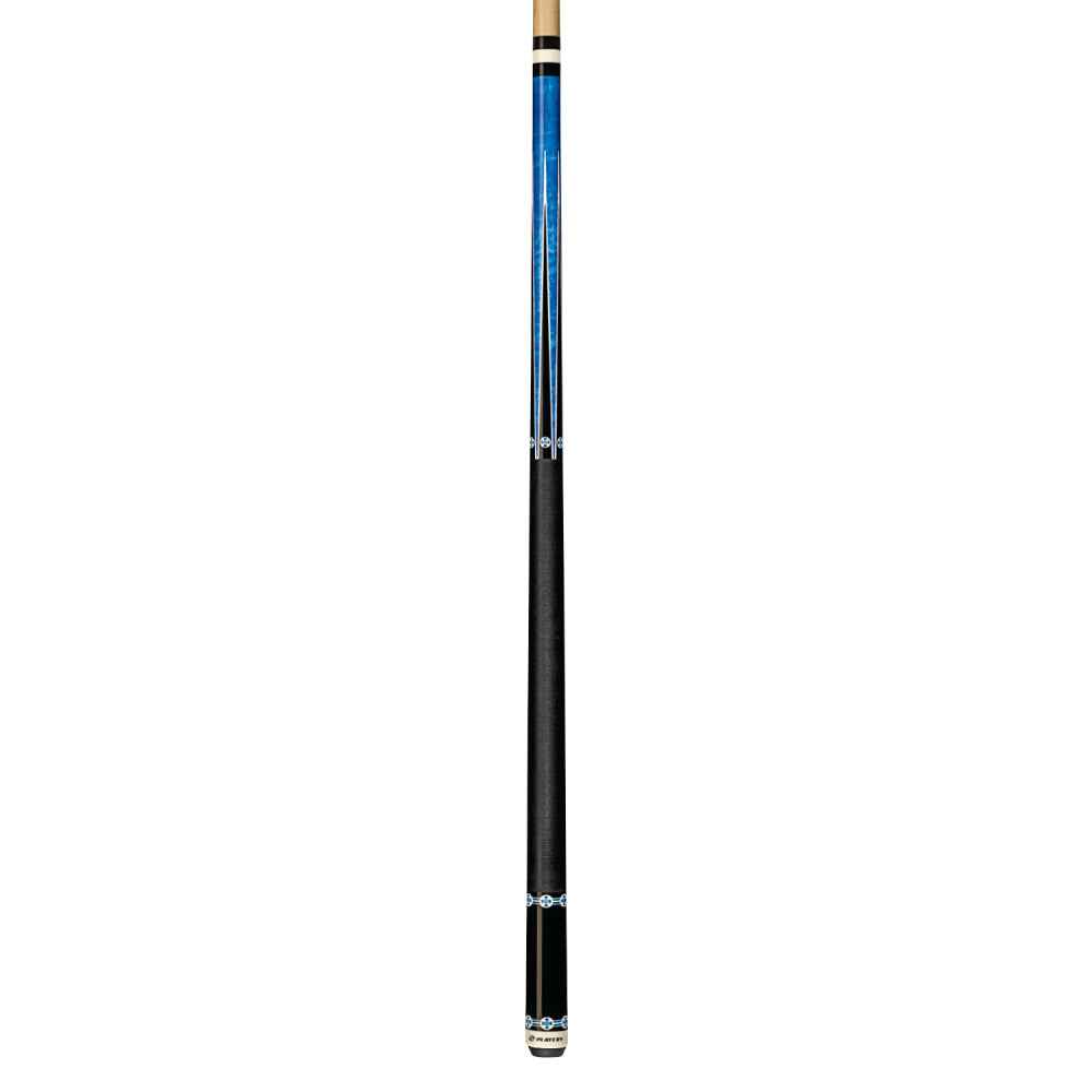 Players Blue Maple Cue with Black Linen Wrap - Image 2