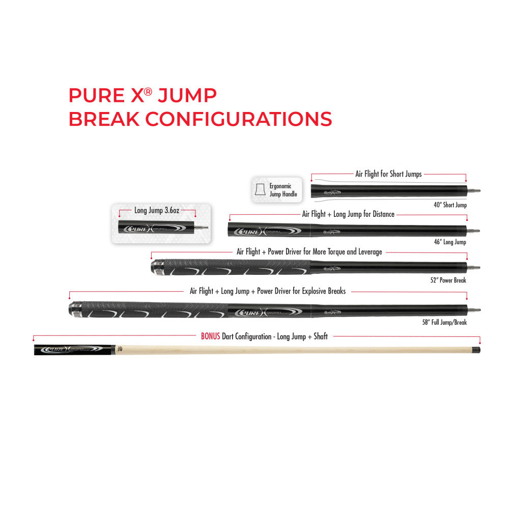 Pure X HXT 5-in-1 Jump/Break Cue - White - Image 6
