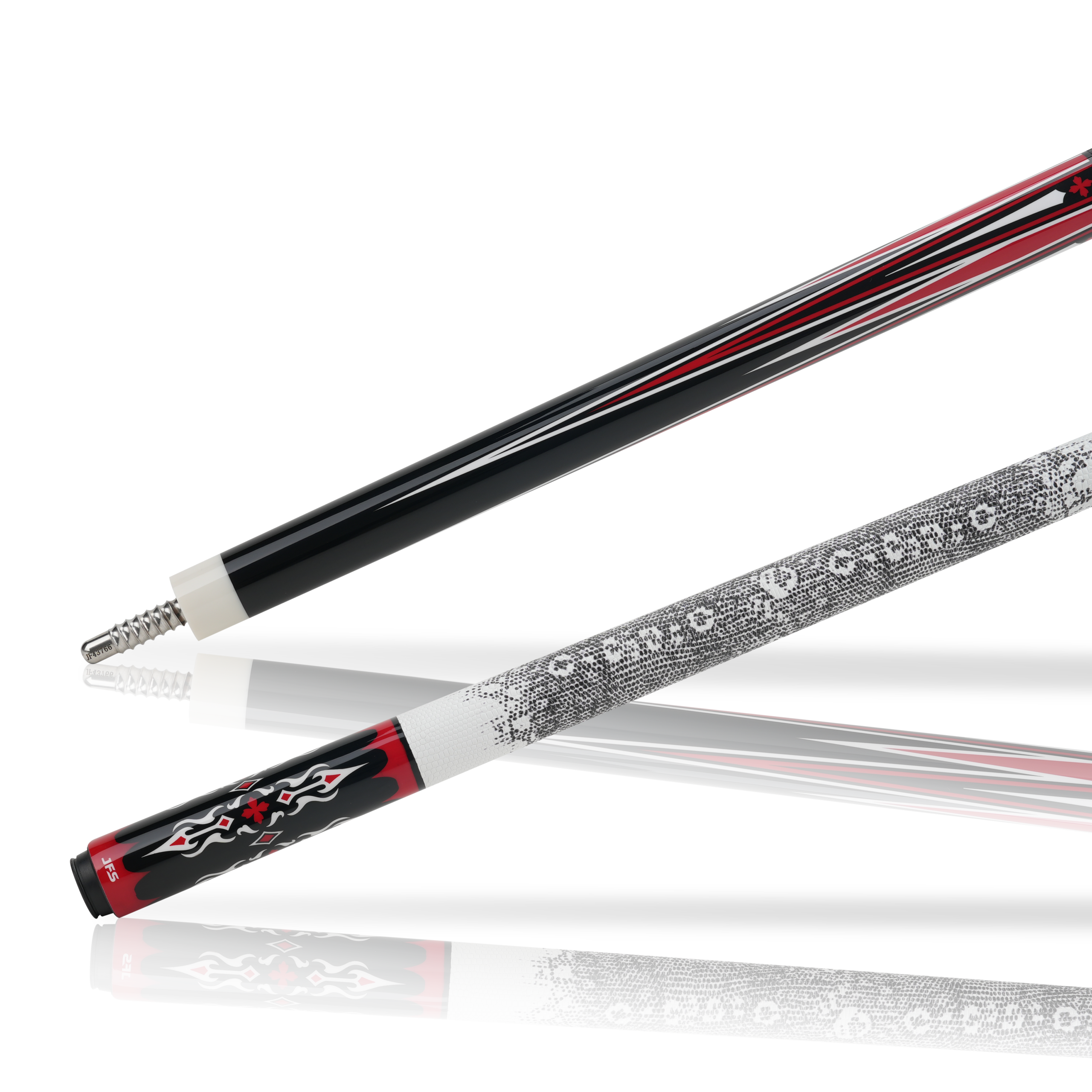 JFlowers Dante 2 Pool Cue - White Lizard Wrap - Image 2