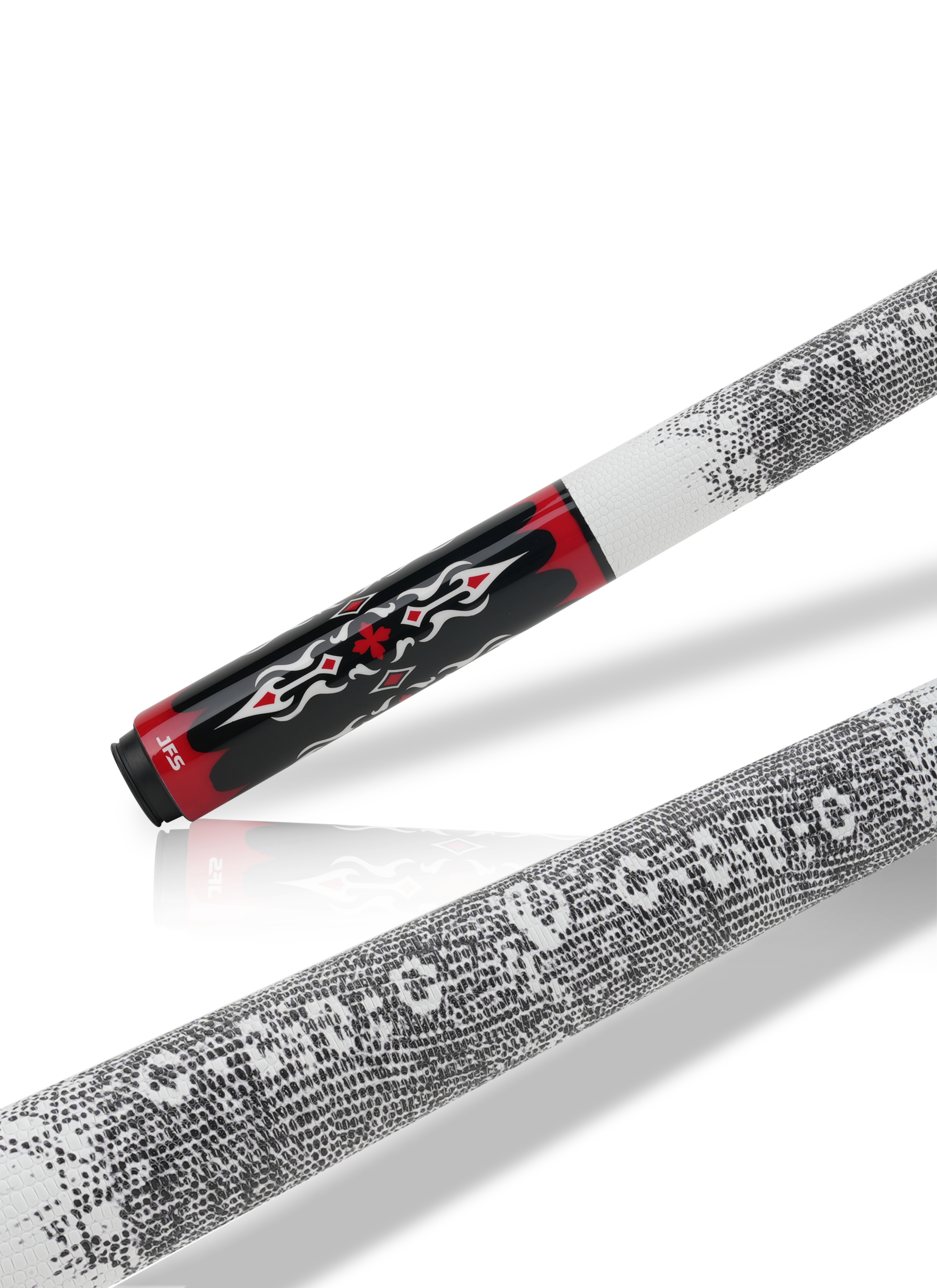 JFlowers Dante 2 Pool Cue - White Lizard Wrap - Image 3