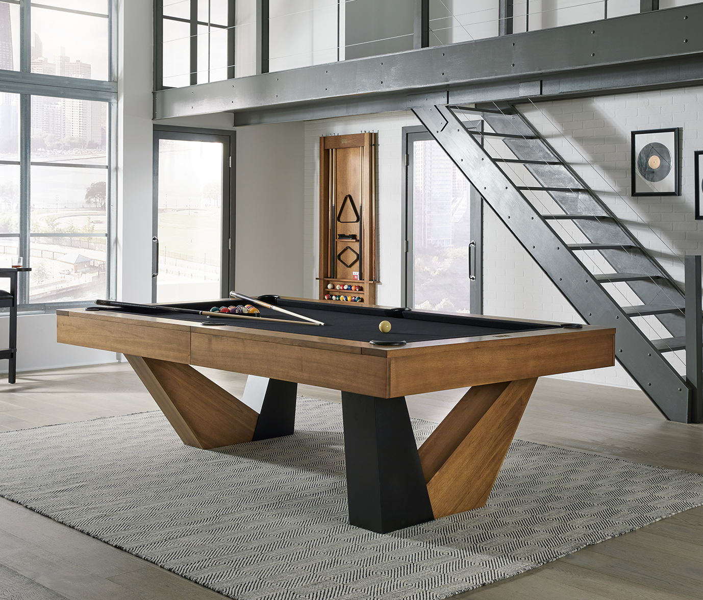 American Heritage Annex 8' Pool Table (Brushed Walnut) - Image 2