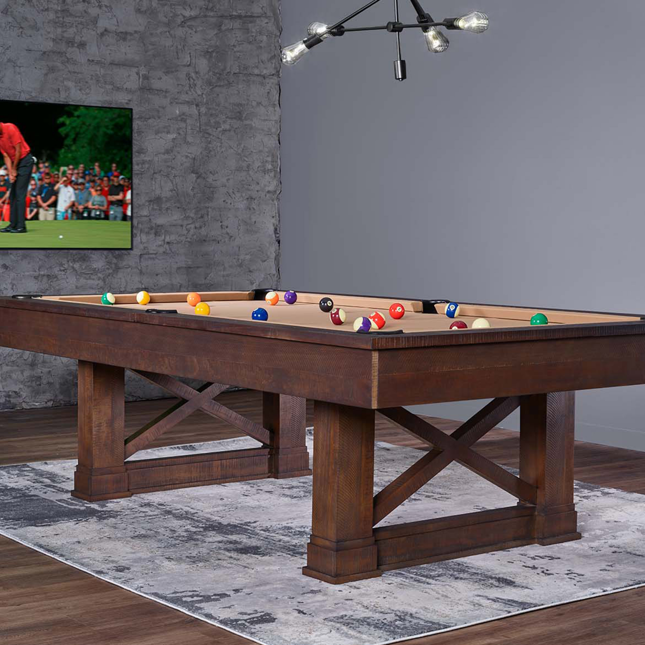 American Heritage Farmhouse 8' Pool Table (Cappuccino) - Image 2