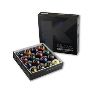 Koda KBBM Black Marble Lite Billiard Ball Set - Lifetime Guarantee For Home Use