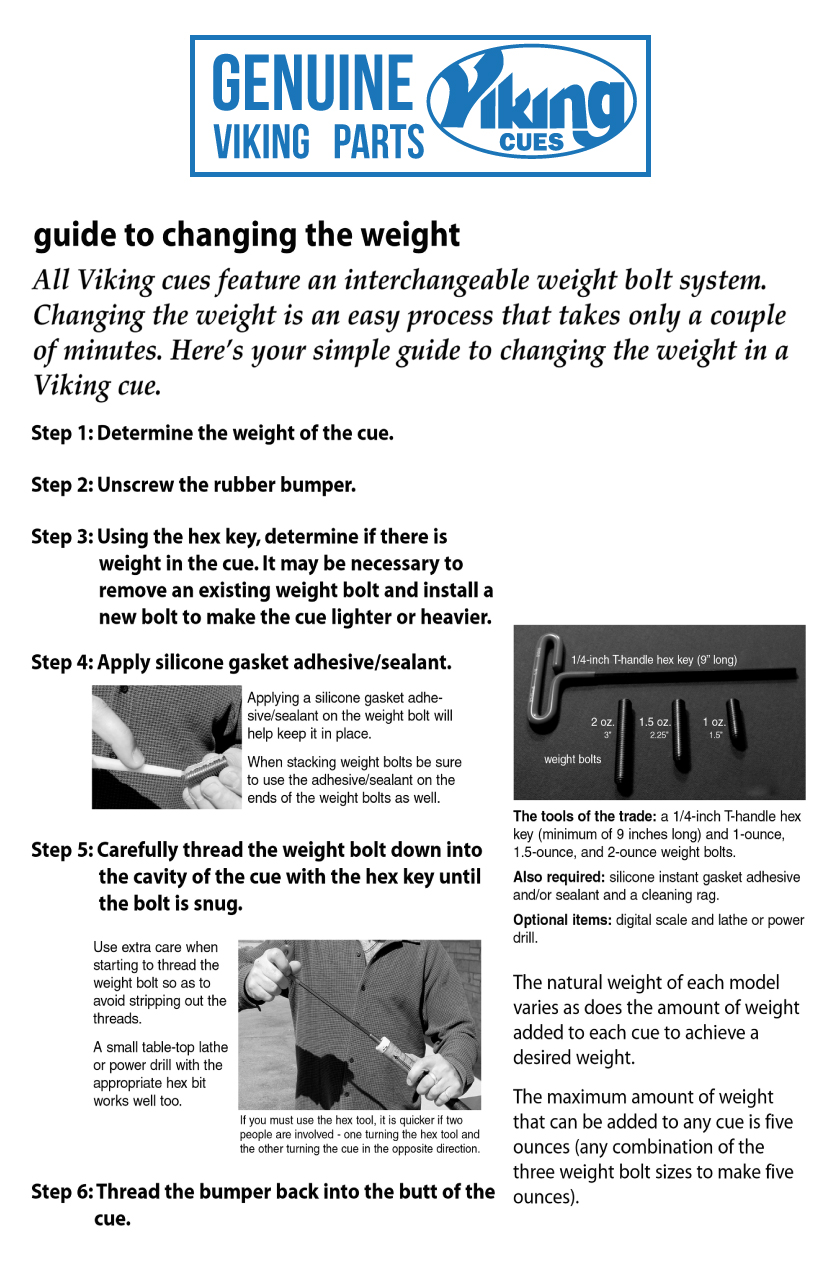 Viking Weight Bolt